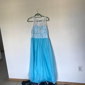 Lace top homecoming/ prom dress